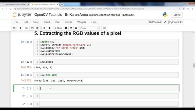How to Extract the RGB Values of a Pixel in OpenCV using Python смотреть онлайн