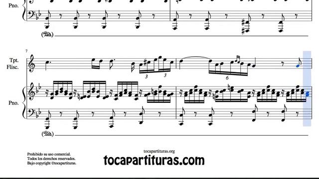 Ave María de Shubert Partitura de Dúo Trompeta y Fliscorno Melodía y Piano Acompañamiento смотреть онлайн