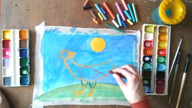 Рисуем сухой пастелью петушка смотреть онлайн