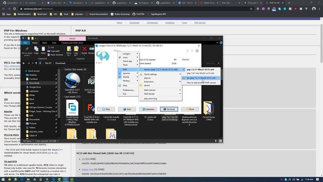 Laravel 7 Installation Issue Solution: Add new php version to Laragon смотреть онлайн