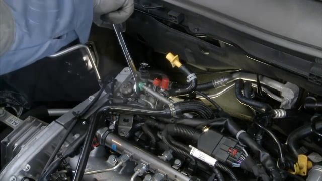 Демонтаж топливного насоса высокого давления на двигателе Opel A20DTR (LBY) смотреть онлайн