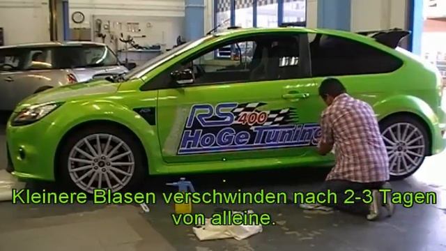 Montageanleitung von großen Aufklebern auf Fahrzeugen - Nassmontage - смотреть онлайн