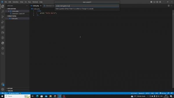 Установка ChatGPT на VS code. Подключение Code GPT в VScode