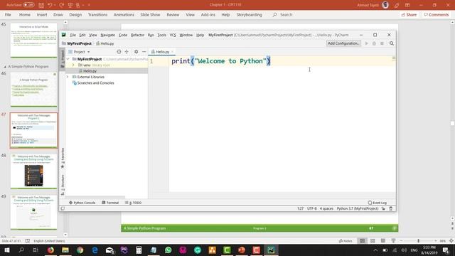 CPIT110 Chapter 1 (#10): A Simple Python Program смотреть онлайн