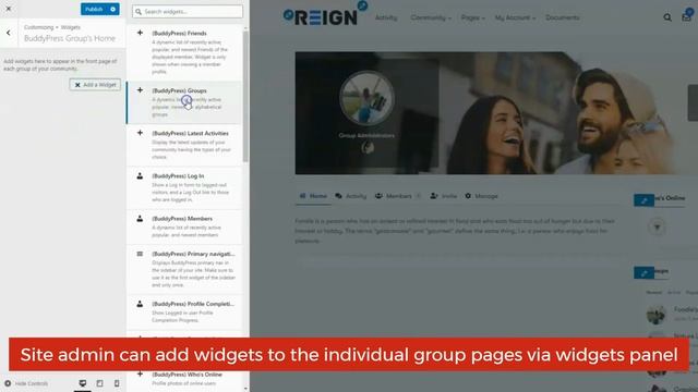 How to Set BuddyPress Group Front Page - Reign BuddyPress Theme - WordPress Social Network Theme смотреть онлайн