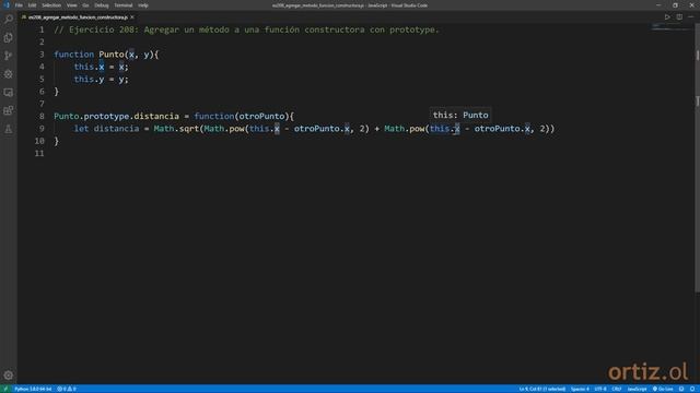 JavaScript - Ejercicio 208: Agregar un Método a una Función Constructor con prototype смотреть онлайн