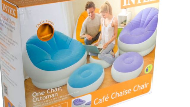 Intex Inflatable Cafe Chaise Chair with Ottoman | 68572EP смотреть онлайн