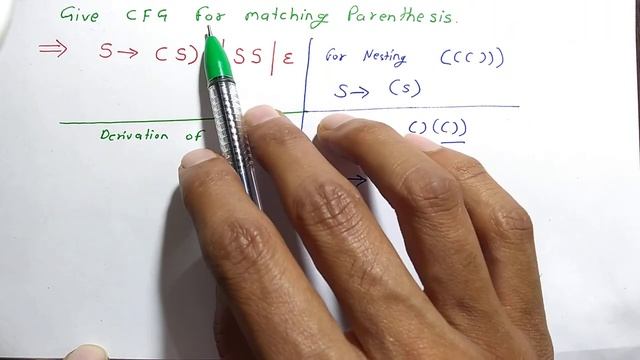 CFG for balanced Parentheses | Context free grammar for Balanced Parentheses | CFL to CFG | TOC смотреть онлайн
