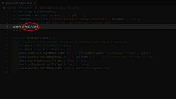 Adobe Script Tutorial 33 Photoshop Save Large Document Format (PSB)