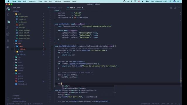 [gRPC #16.1] Secure gRPC connection with SSL/TLS - Golang смотреть онлайн
