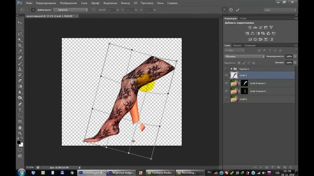Надеваем колготки в Фотошоп смотреть онлайн