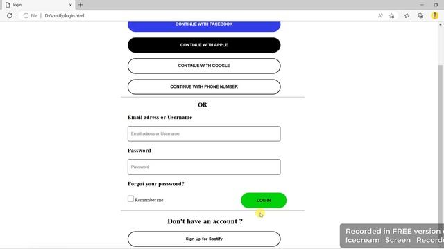Spotify Login Page || Simple Login Page || Help of Css смотреть онлайн