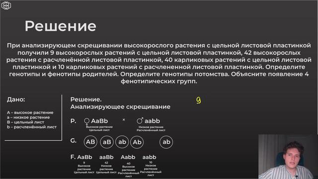 ЕГЭ Биология | ЗАДАЧА ПО ГЕНЕТИКЕ. Кроссинговер смотреть онлайн