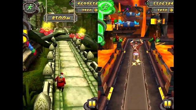Temple Run 2 Lost Jungle VS Holiday Havoc Android iPad iOS Gameplay HD смотреть онлайн