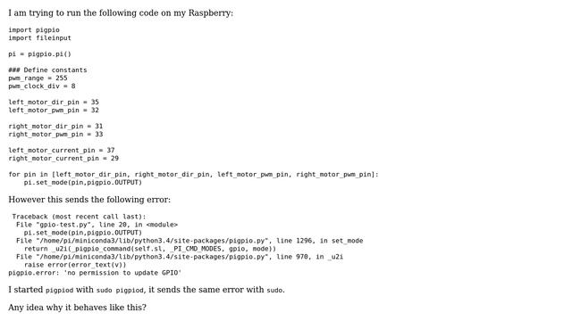 Raspberry Pi: Python pigpio 'no permission to update GPIO' (2 Solutions!!) смотреть онлайн