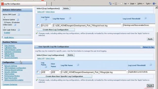 Oracle EnterpriseOne - Enable User Logging in Server Manager.mp4 смотреть онлайн