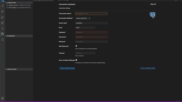VS Code PostgreSQL Database Connection Queries Tutorial (2020) смотреть онлайн