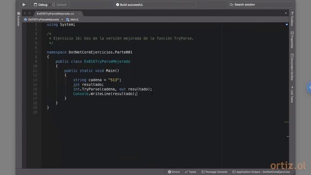 C# en .NET Core - Ejercicio 16: Uso de la Versión Mejorada de la Función TryParse смотреть онлайн