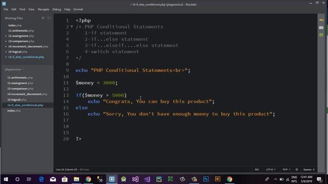 PHP Tutorial in Urdu | Hindi | Conditional statements if else if in PHP смотреть онлайн