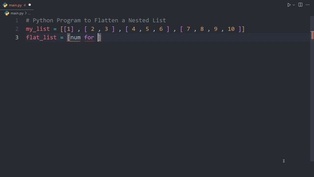 Python Program to Flatten a Nested List | Python Examples смотреть онлайн