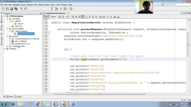 158 Connect Registration Form to MySQL or oracle Database web application HTML + Servlet Tutorial смотреть онлайн