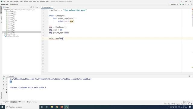 Self variable - Python OOPs 03 смотреть онлайн