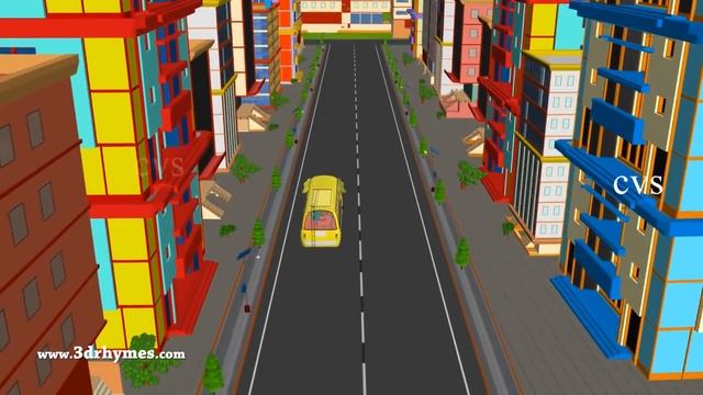 Wheels on the Bus Go Round And Round - 3D Animation Nursery Rhymes & Songs for Children смотреть онлайн