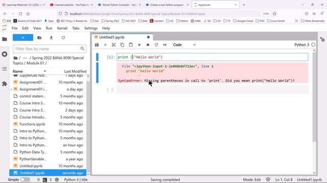 BANA 8090 Intro to Python Development смотреть онлайн