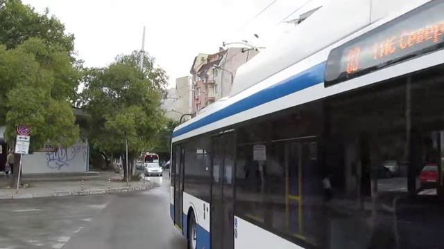 Varna: ul. Bacho Kiro - bul. Saborni. Bus no. B 8566 MX, trolleybuses no. 305, 314 смотреть онлайн