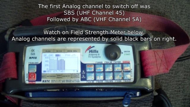 Analog TV Switch Off - Mt Sugarloaf Transmitter - Field Strength Meter View смотреть онлайн