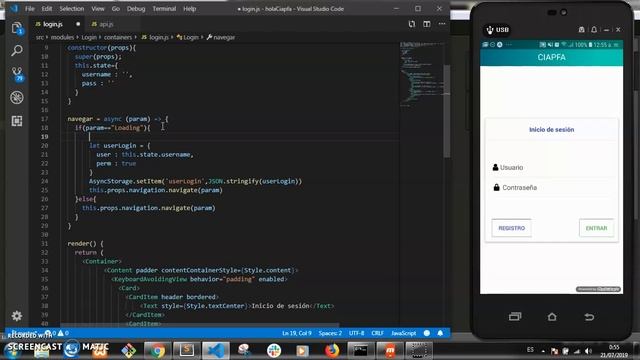 REACT NATIVE + PHP + MYSQL Tutorial en español - Login de usuario смотреть онлайн