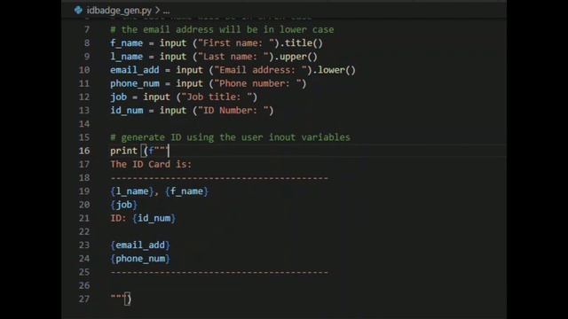 creating an ID BADGE GENERATOR In Python ~ Python Project Ideas 001 смотреть онлайн