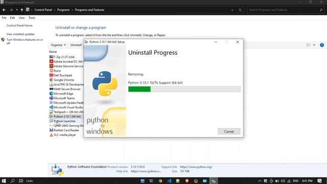 UNINSTALL PYTHON IN WIN10 смотреть онлайн