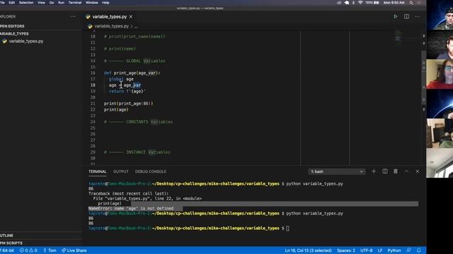 W3D1: Review of Variable Types (2 of 4) смотреть онлайн