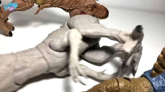 Unexpected Alliance! T-Rex, Spinosaurus vs Indominus Rex - Jurassic World Battles смотреть онлайн