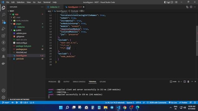 include and exclude in tsconfig file in NEXT JS смотреть онлайн