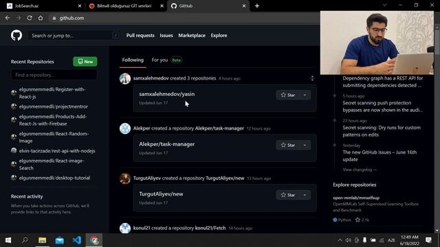 Front-end vakansiyalarında tələb olunan bacarıqlar 2(Git əmrləri, Layihənin gitə yüklənməsi) смотреть онлайн