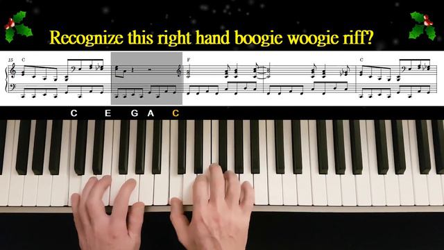Piano Boogie Woogie Lesson : Learn Silent Night Boogie : Sheet Music Christmas Tutorial Step-by-Ste смотреть онлайн