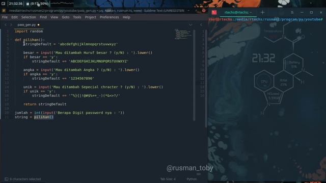 Python3 Trick - Membuat Password generator dengan python3 смотреть онлайн