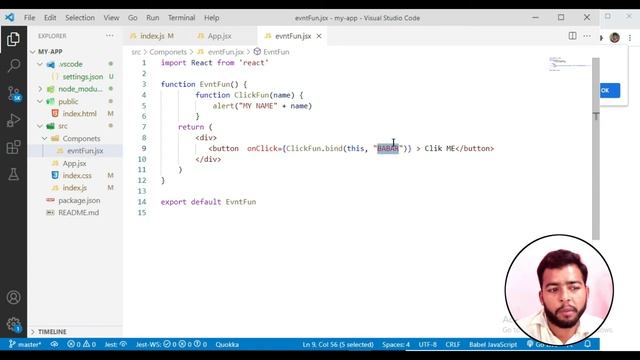 React JS Tutorial in Hindi | Handling Events in React JS #11 смотреть онлайн