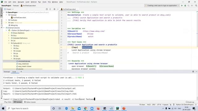 Robot Framework With Selenium and Python | Tutorial 2 | How to Create and Execute Test Case Example смотреть онлайн