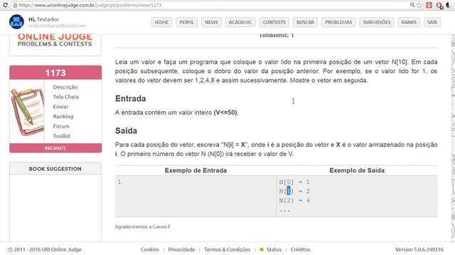 Resolução de Problema: Preenchimento de Vetor I [URI - 1173] смотреть онлайн