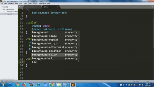 Responsive table design using only html css