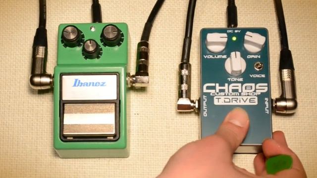 Chaos Drive Tube Screamer vs Ibanez TS9 смотреть онлайн