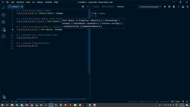5 ways to select Unique items in PowerShell смотреть онлайн