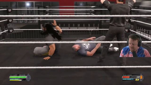 Barry the Bad Dragon becomes a wrestling star - WWE 2k22 - BigTaffMan Stream VOD 3-4-22 смотреть онлайн