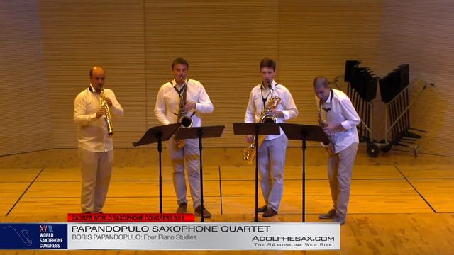 Four Piano Studies by Boris Papandopulo Papandopulo Saxohone Quartet XVIII World Sax Congress смотреть онлайн