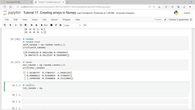 DS - ML: Tutorial 17. Creating arrays in Numpy смотреть онлайн