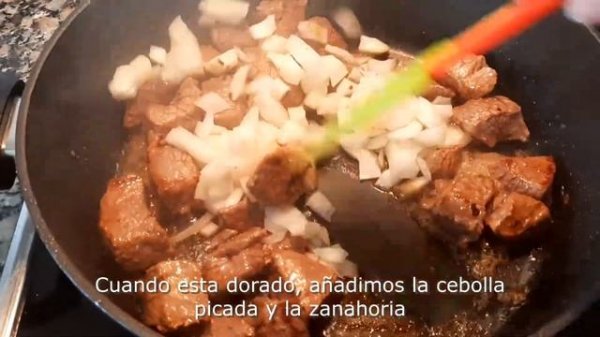Как приготовить  Нут с мясом и свежей Фасолью Receta Garbanzos con Judías Verdes y Carne de Ternera