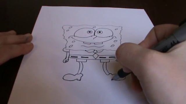 Как рисовать губку Боб. Рисуем губку Боба поэтапно. смотреть онлайн
